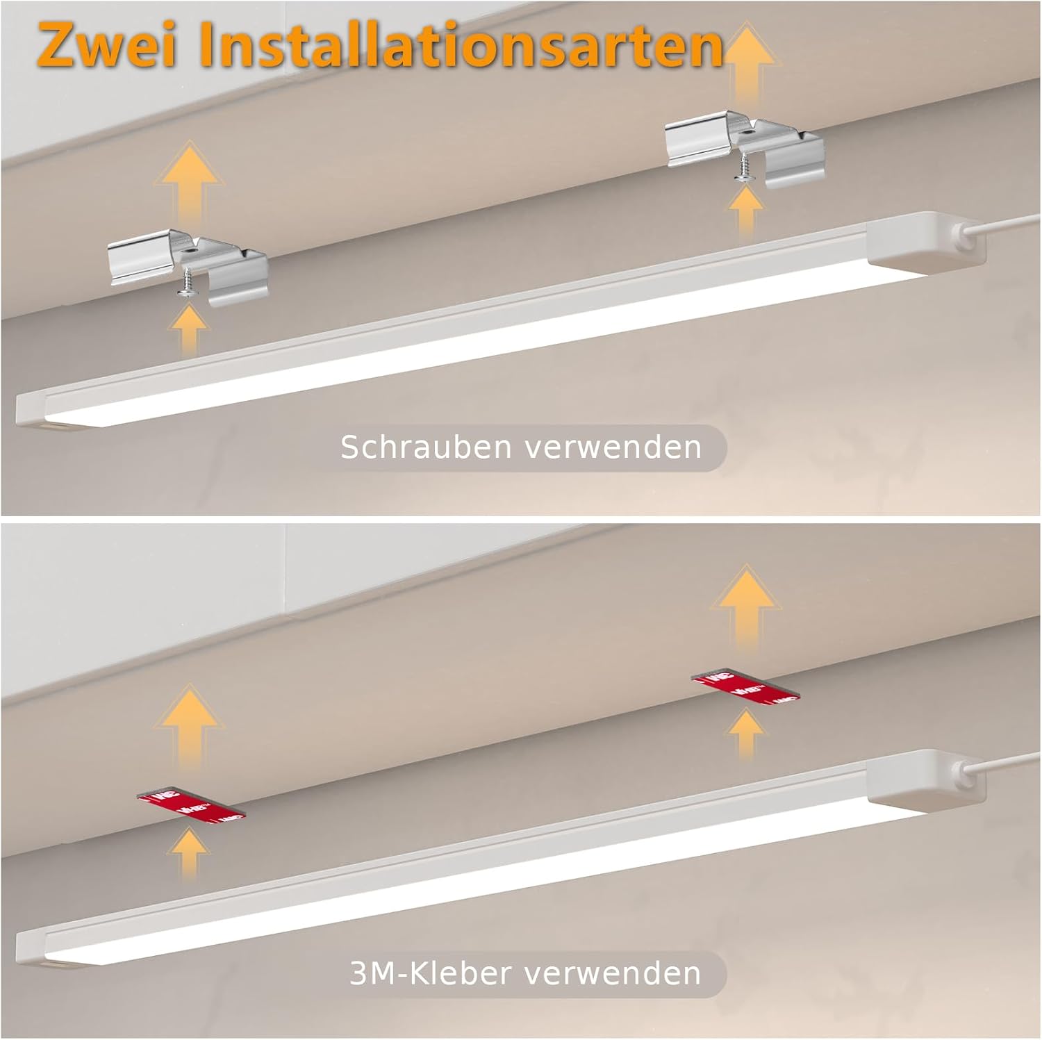 Detalle de SIBI LIGHTING Unterbauleuchte LED 41 cm dimmbar (Neutralweiß 4000K) mit berührungsloser Sensorsteuerung