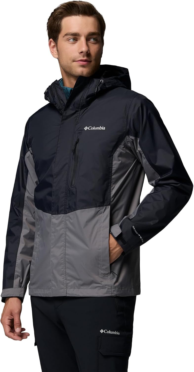 Detalle de Columbia Pouring Adventure III Chaqueta para Hombre: impermeable y transpirable para aventuras y uso urbano