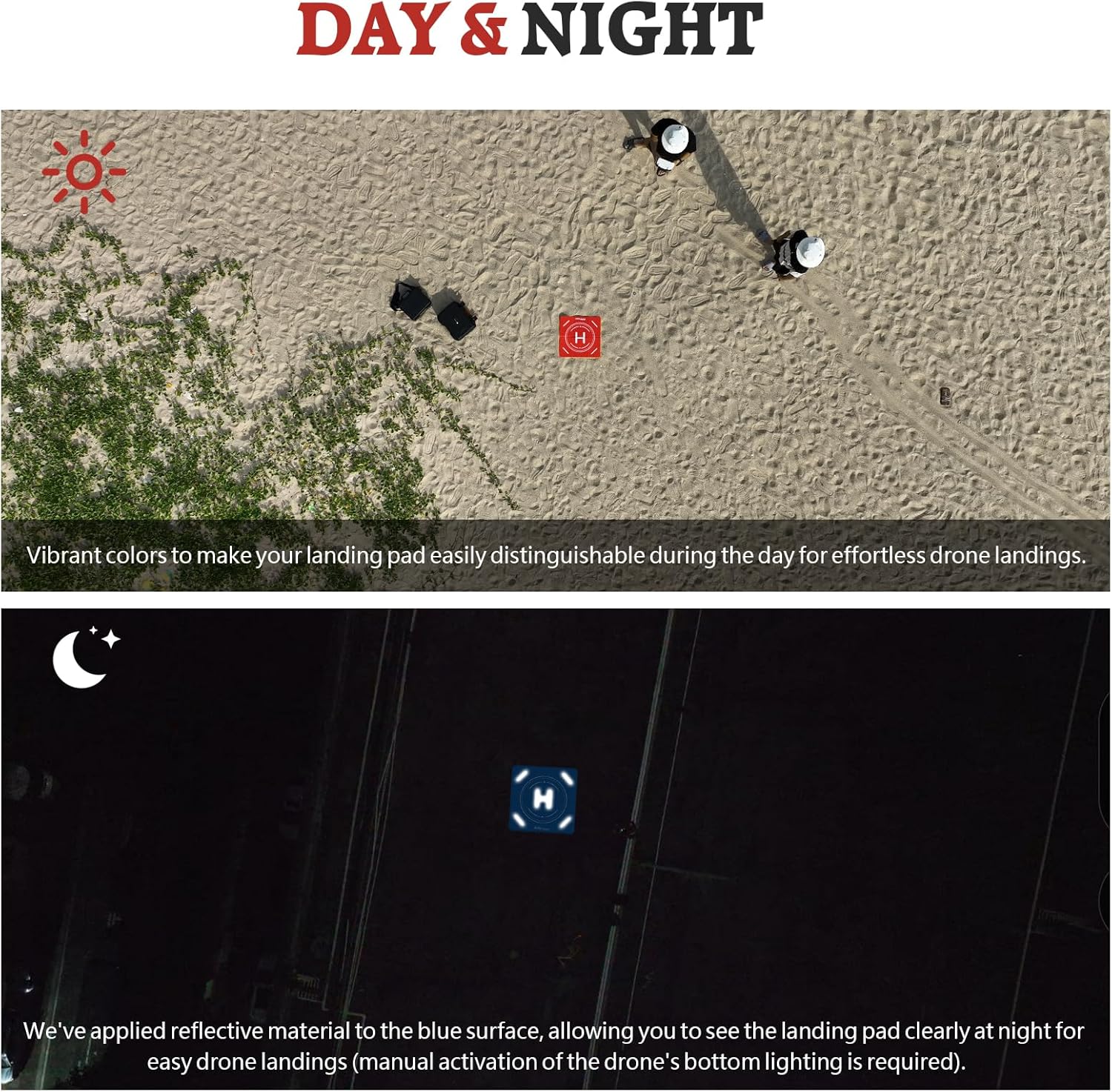 Thumbnail 2 de FPVtosky Nighttime Reflective Drone Landing Pad (Fast-Fold, Waterproof, Weighted)