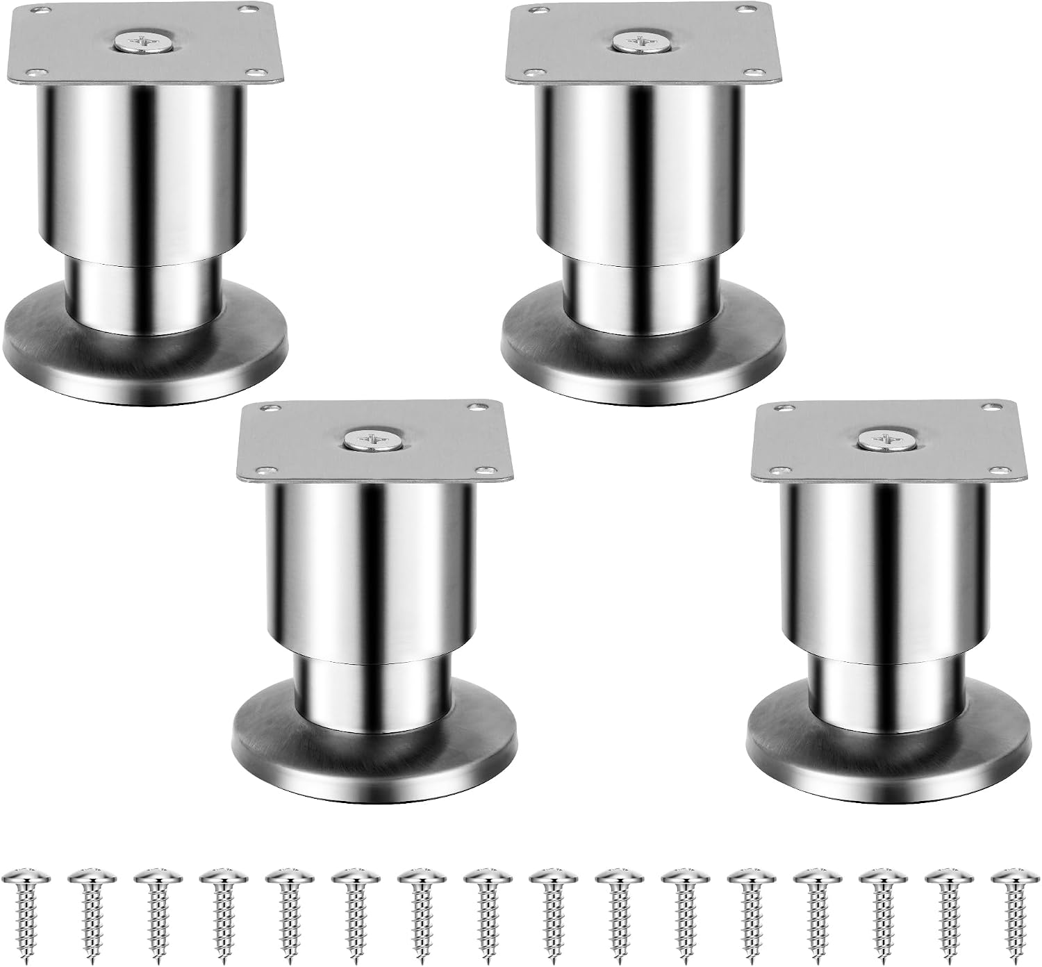 Imagen de Torven Set di 4 Piedini Per Mobili In Acciaio Inox – Autolivellanti, Capacità 250 kg en OfertitasTOP