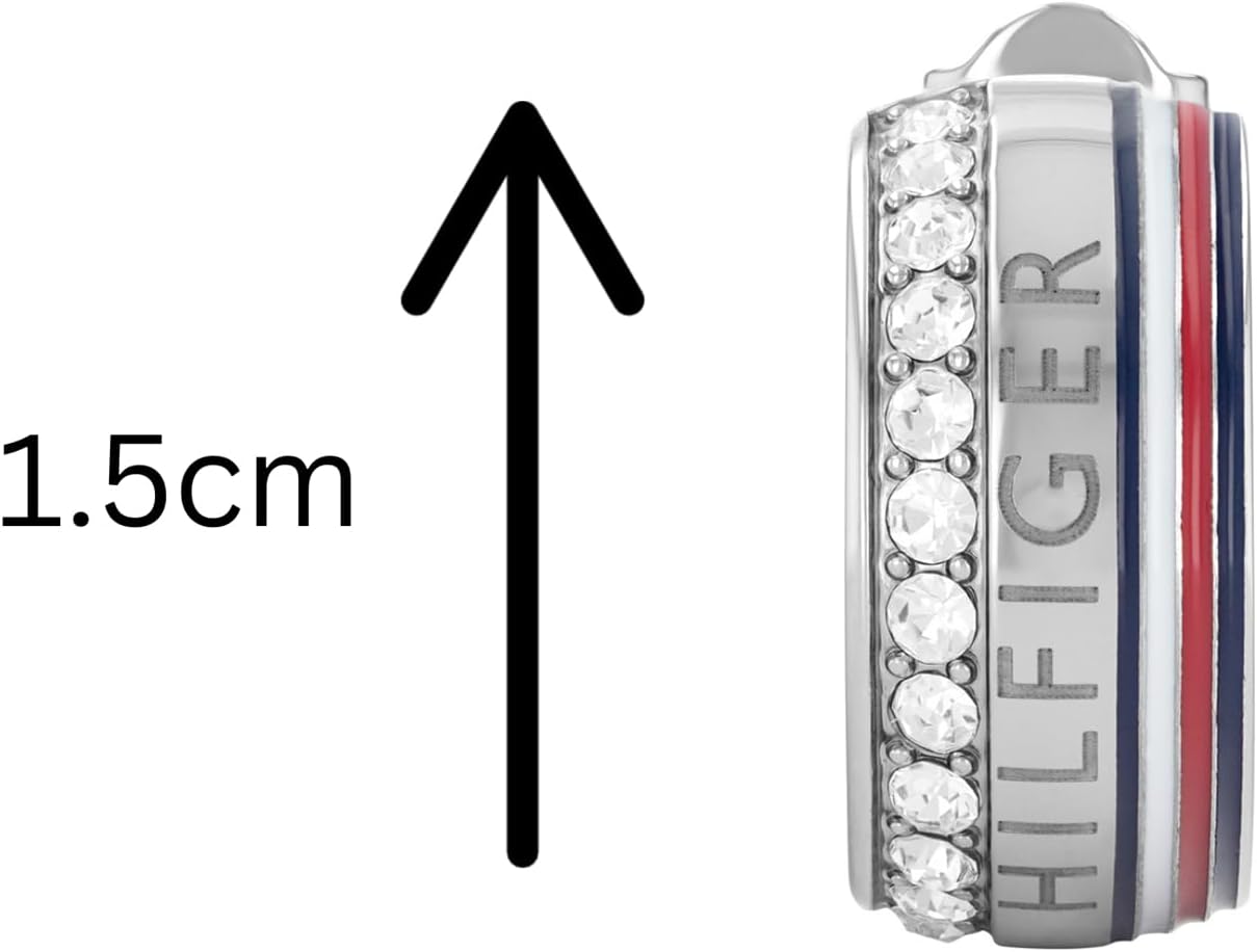 Thumbnail 1 de Tommy Hilfiger Jewelry orecchini a cerchio in acciaio inox con cristalli 2780623