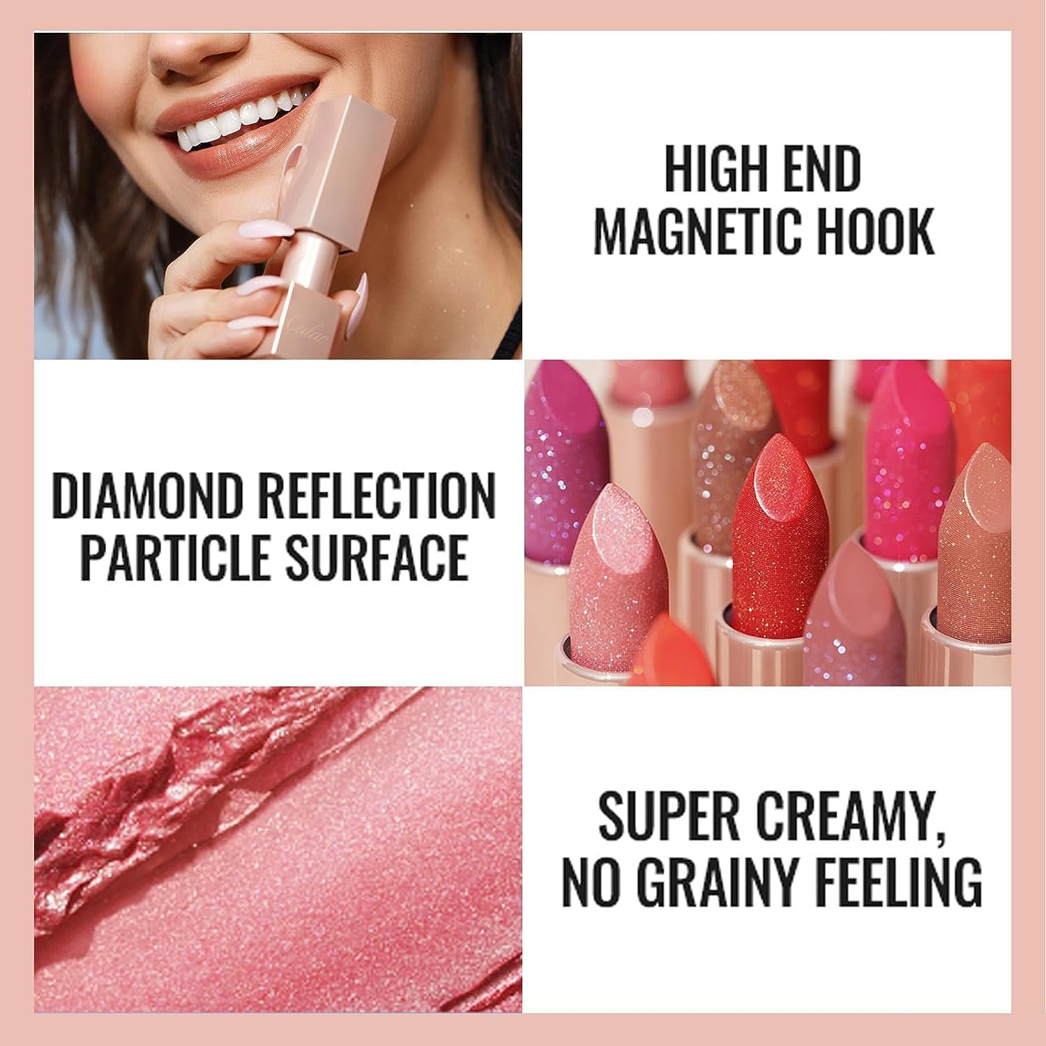 Thumbnail 3 de OULAC Nude Metallic Lipstick Kit — Shimmer & High Pigment (3pcs): Metallic Shine, Hydration & Diamond Gloss