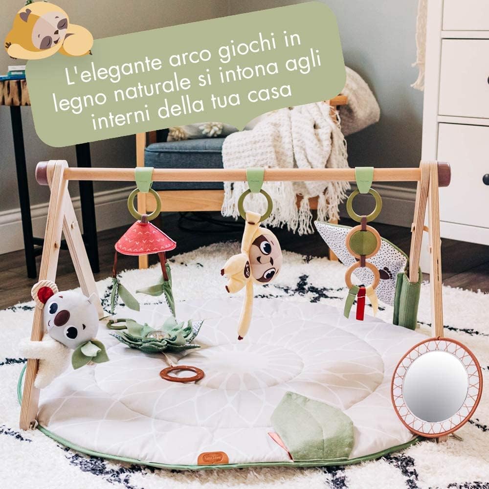Detalle de Tiny Love Boho Chic Gymini: Palestrina Neonato Multifunzione con Arco in Legno e 20 Attività