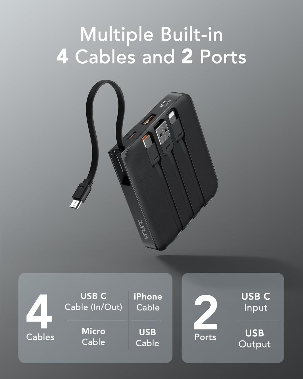 Thumbnail 3 de VRURC Power bank 10000mAh per telefoni