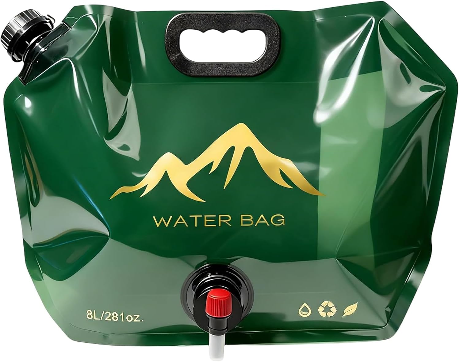 Detalle de CALLYSONIC opvouwbare waterjerrycan van 8 liter met kraan en draaggreep