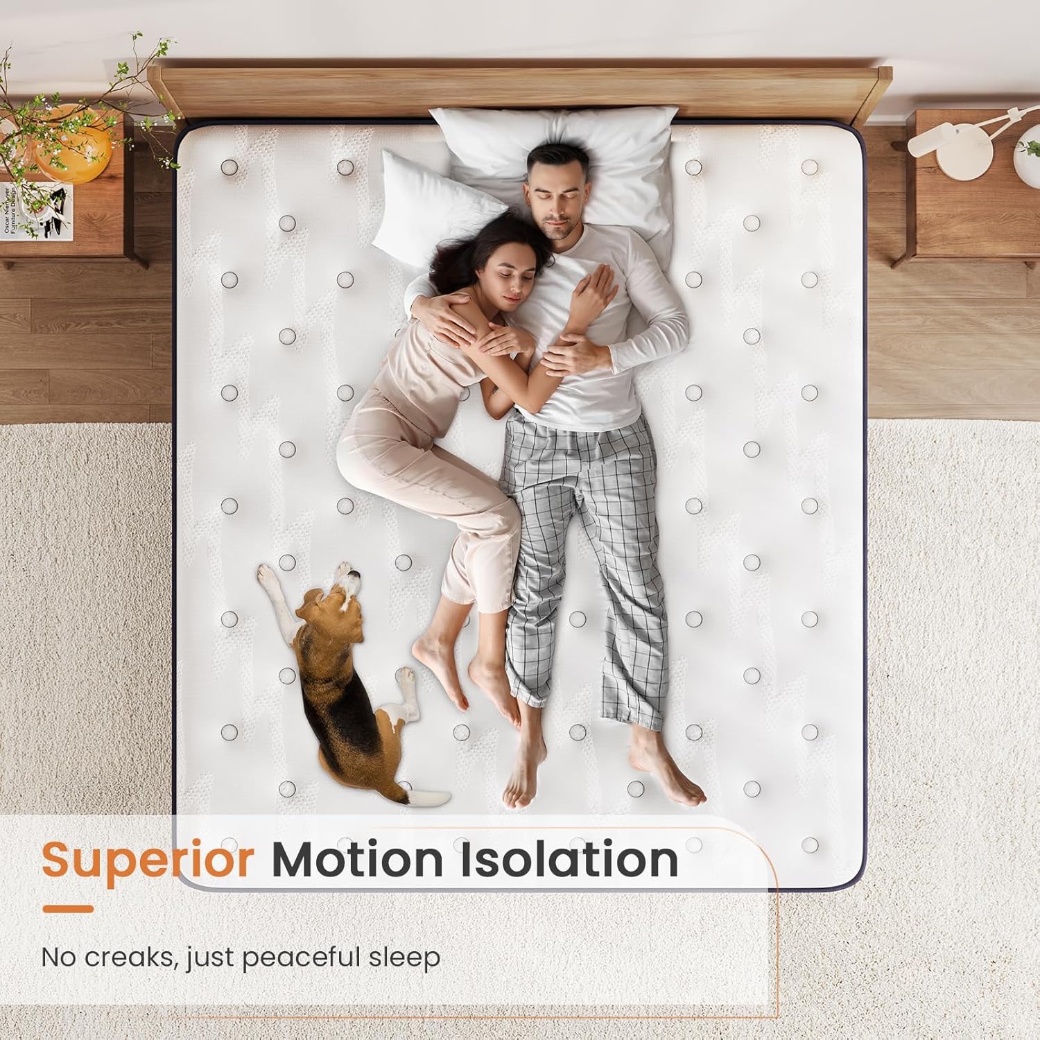 Thumbnail 6 de Uliyati 4FT6 Double Mattress: 10-Inch Gel Memory Foam Hybrid with 7-Zone Orthopaedic Pocket Springs