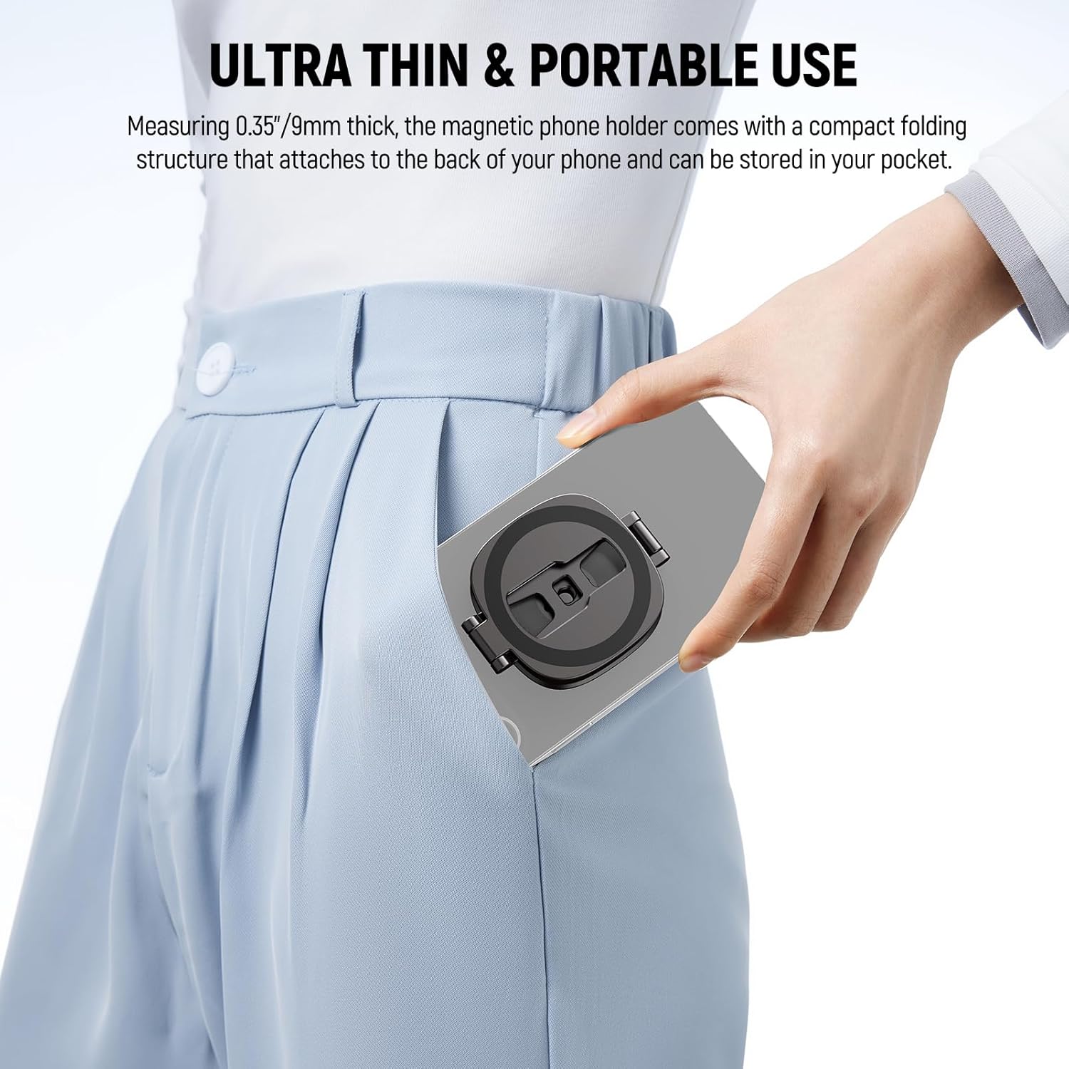Thumbnail 6 de NEEWER PA095: Doppelter magnetischer Handyhalter – ultradünn, faltbar, mit 1/4 Zoll Schraube