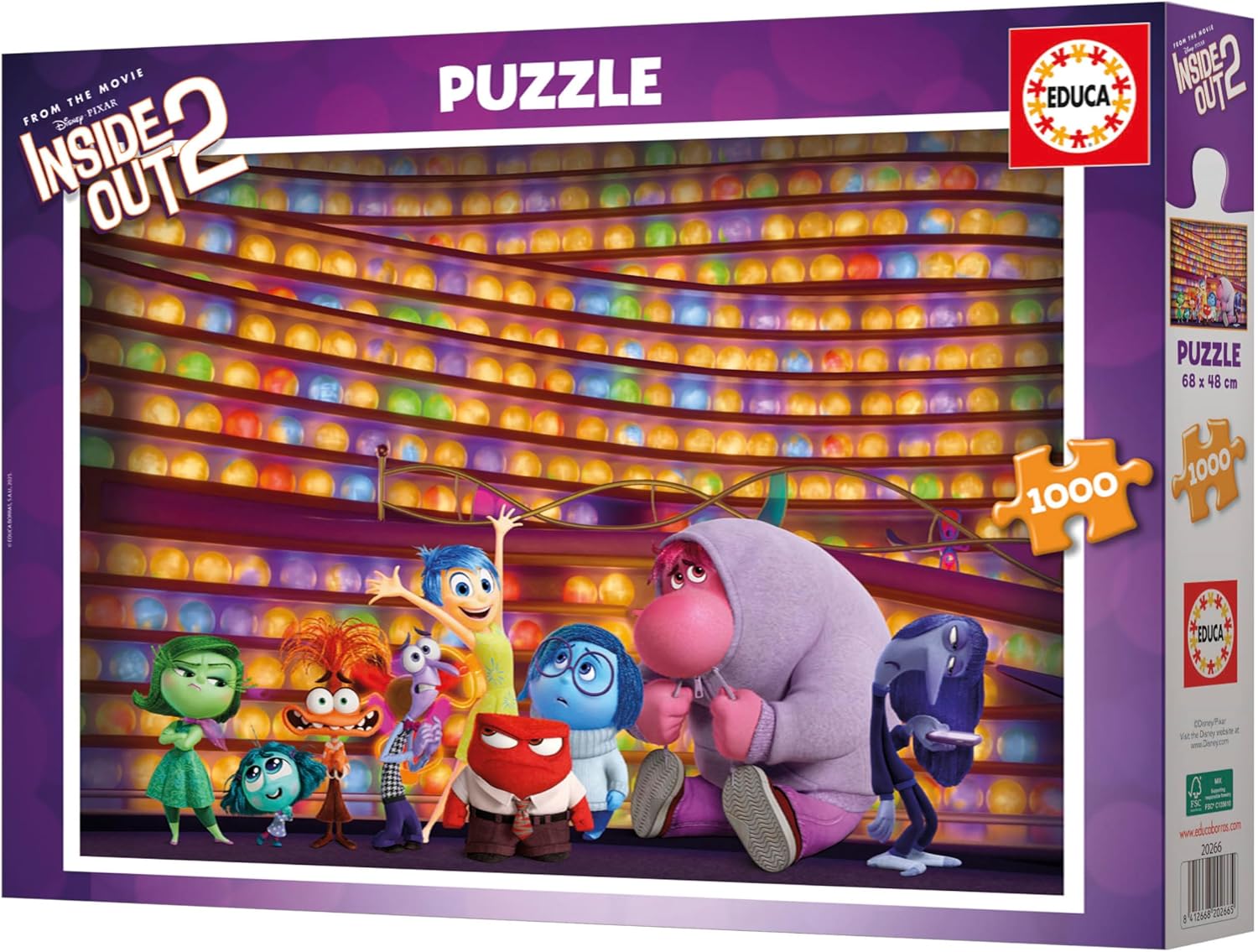 Thumbnail 2 de Educa Puzzle 1000 pezzi “Dentro e Fuori 2 Extreme” 68x48 cm (con colla Fix) per adulti 14+