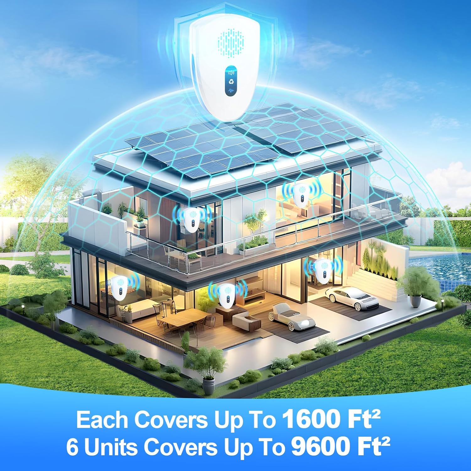 Thumbnail 3 de Ultrasonic Plug-In Pest Repeller (Updated 2026) — 3 Switch Modes, 6-Pack Indoor Mouse & Insect Deterrent