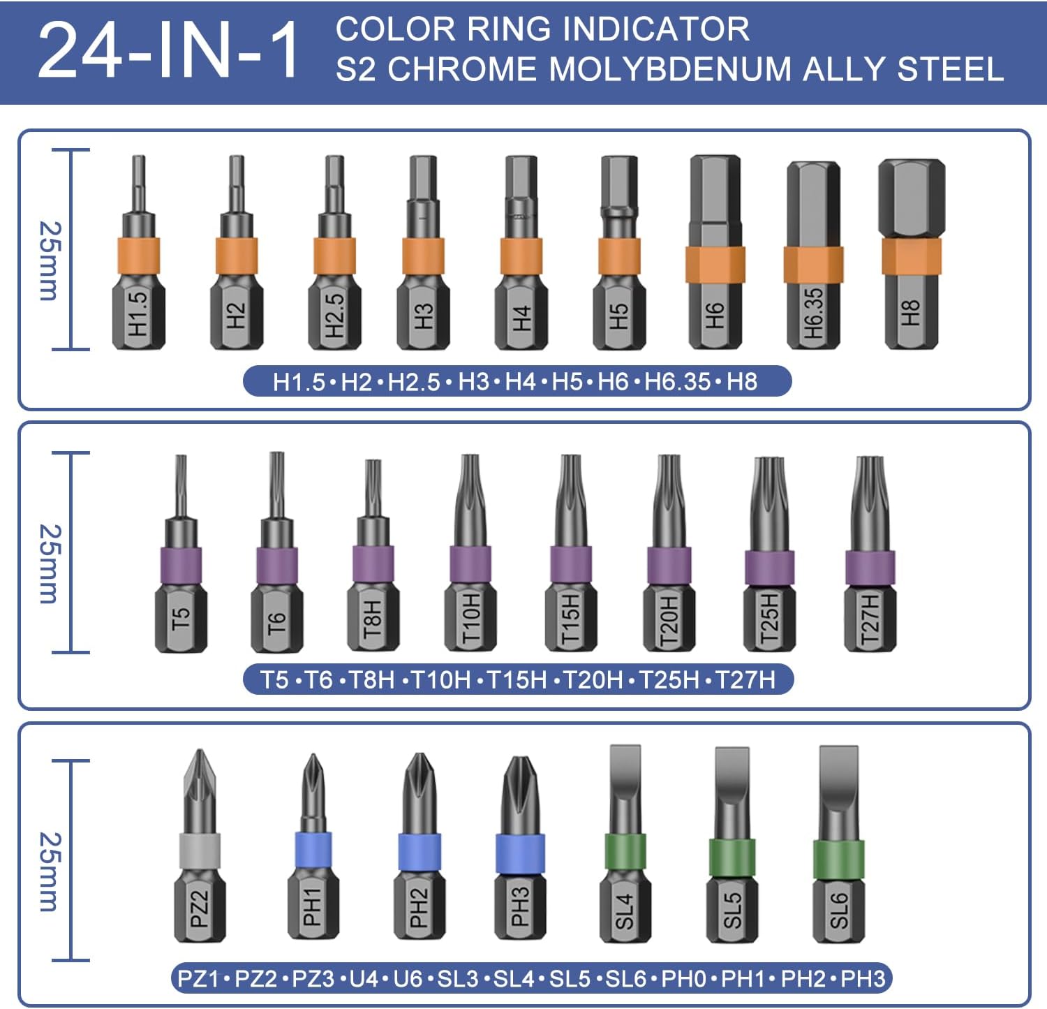 Thumbnail 4 de 24 in 1 Magnetic Screwdriver Set with Detachable Ratchet Handle