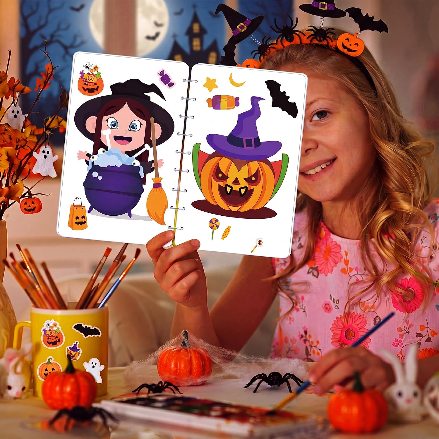 Thumbnail 4 de Riccioofy Halloween Stickers for Kids, 24 DIY Sheets for Crafts and Parties