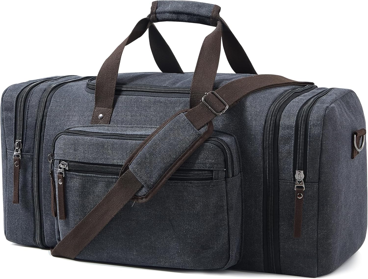 Thumbnail 6 de Erweiterbare Reisetasche 55L – kompakte Sporttasche aus Baumwoll-Canvas für Reisen, Fitness und Business