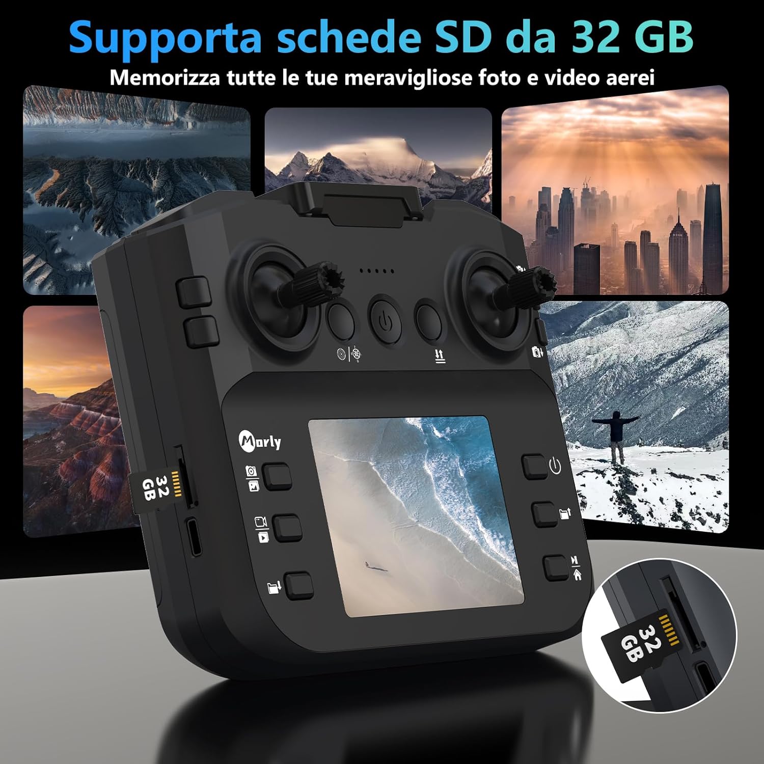 Detalle 2 de Morlyrctooy M18LCD Drone pieghevole con fotocamera 4K