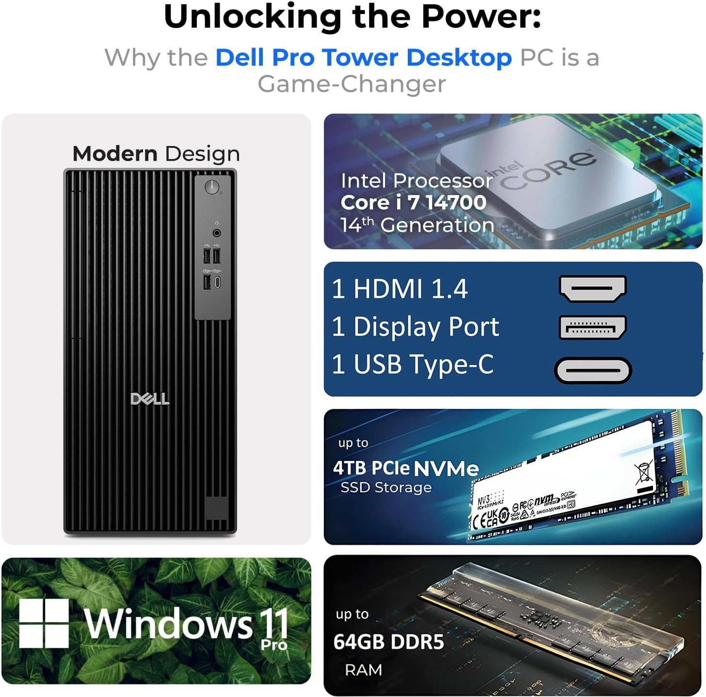 Detalle 2 de Dell Desktop PC, 1TB SSD