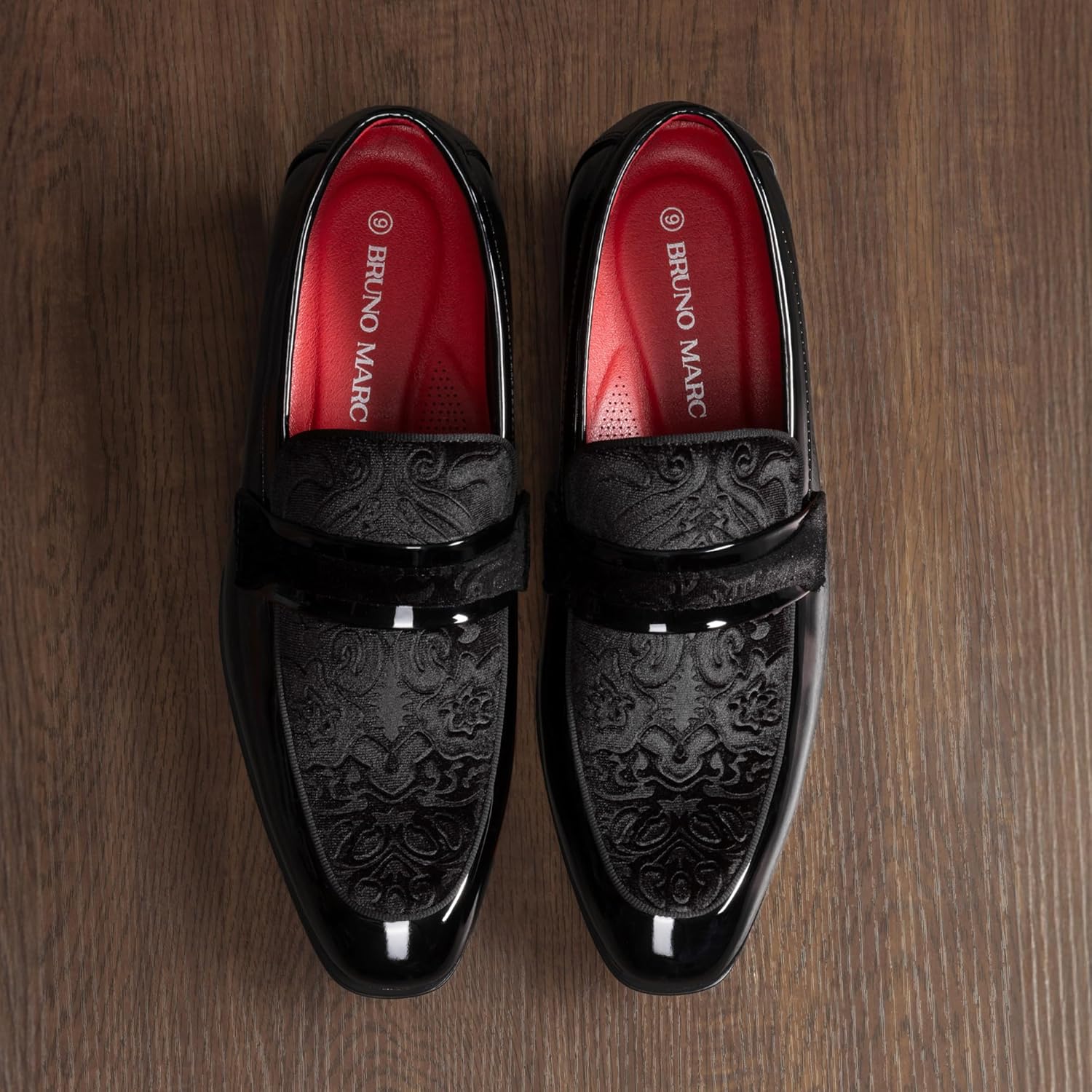Thumbnail 1 de Bruno Marc Tuxedo Patent Loafers for Men