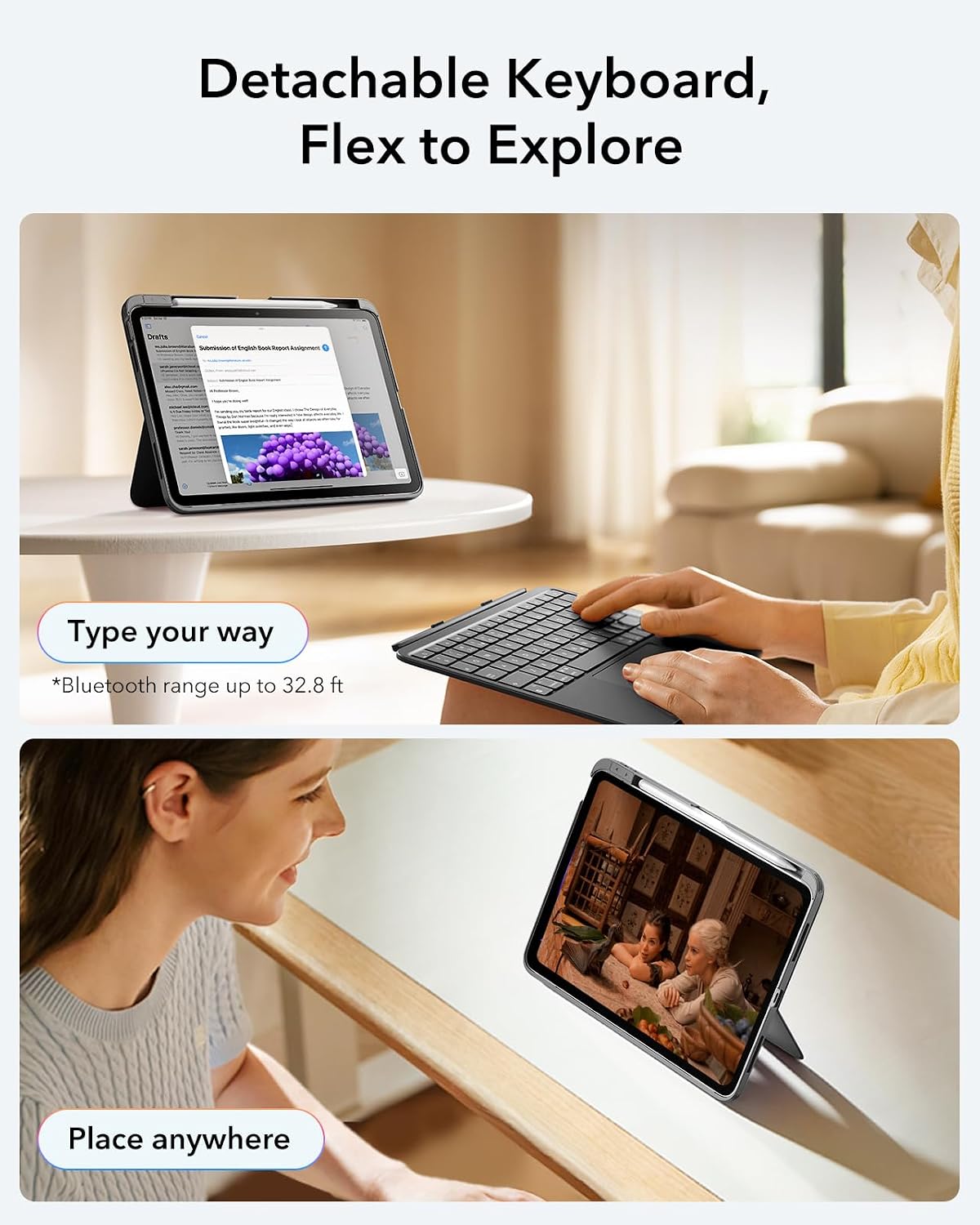 Thumbnail 3 de ESR iPad A16 Flex Keyboard Case 10.9