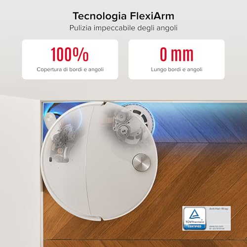 Detalle de Roborock Qrevo Curv 2 Pro: robot aspirapolvere lavapavimenti con LDS retrattile
