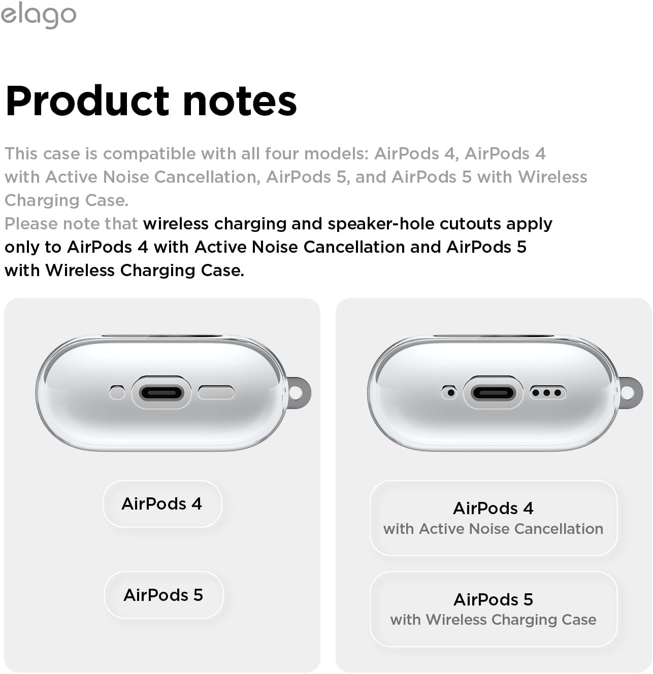 Thumbnail 6 de elago EAP4CL-HANG-TR Clear AirPods Case with Keychain, TPU and Wireless Charging