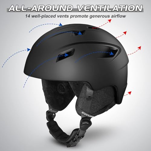 Detalle de Odoland Ski Helmet and Goggles Set Snow Helmet