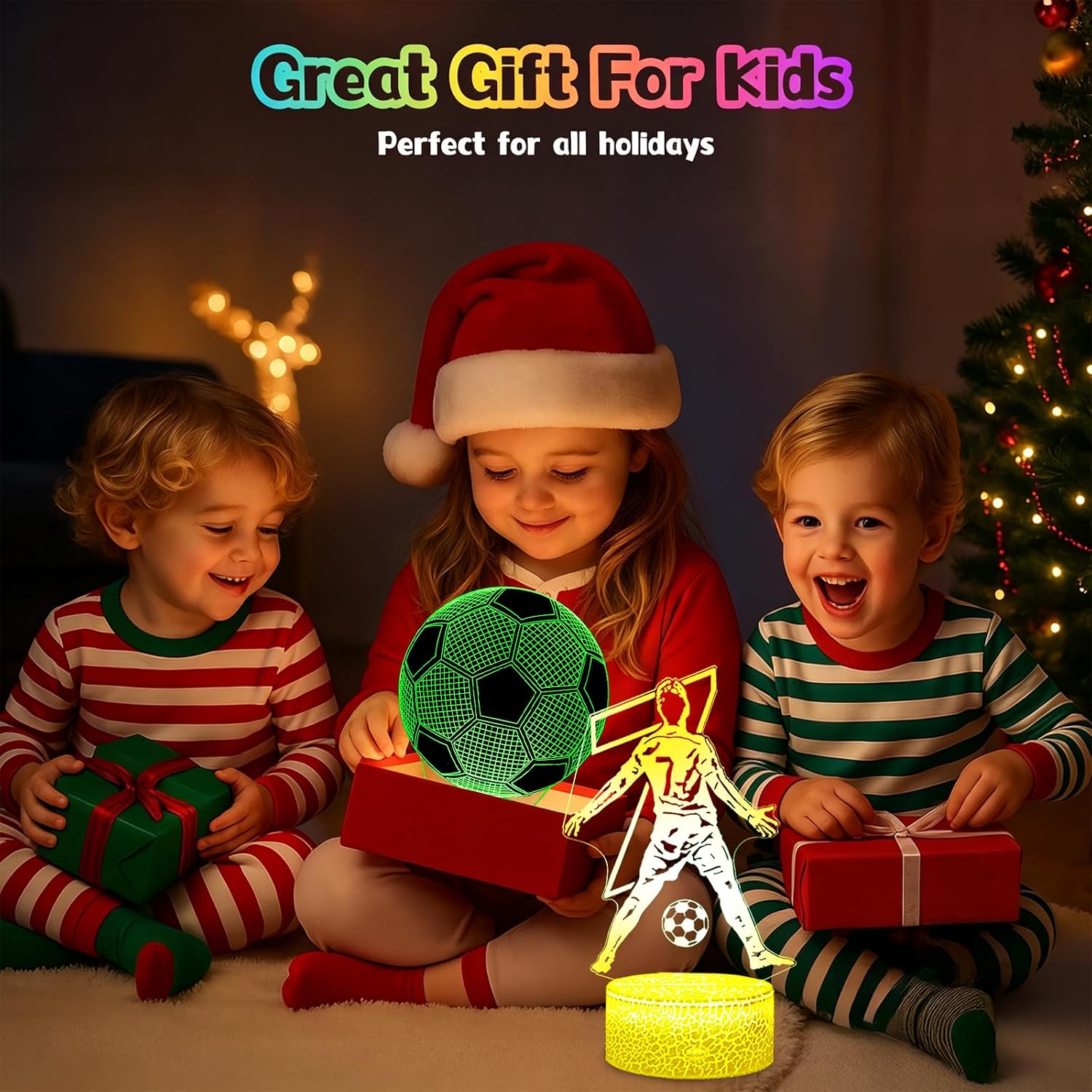 Thumbnail 5 de Football Gifts for Boys – Ronaldo Lamp (2 Patterns) 3D LED Night Light