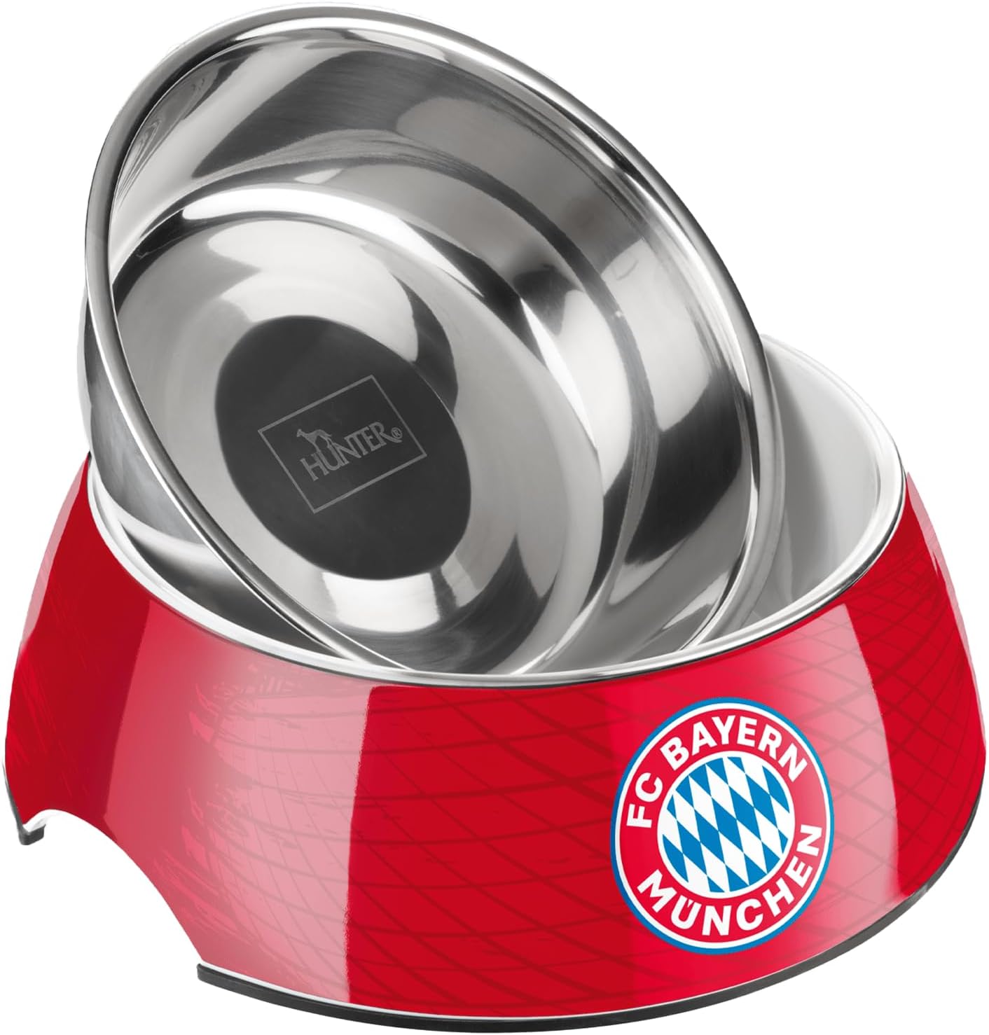 Detalle 2 de Hunter FC Bayern München Melamin-Napf 700 ml, rot – Futternapf und Trinknapf