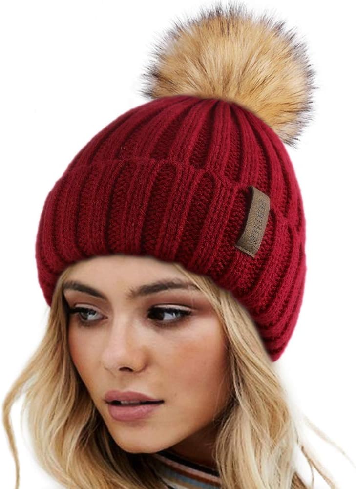 Detalle de FURTALK Women's Knit Beanie, Acrylic