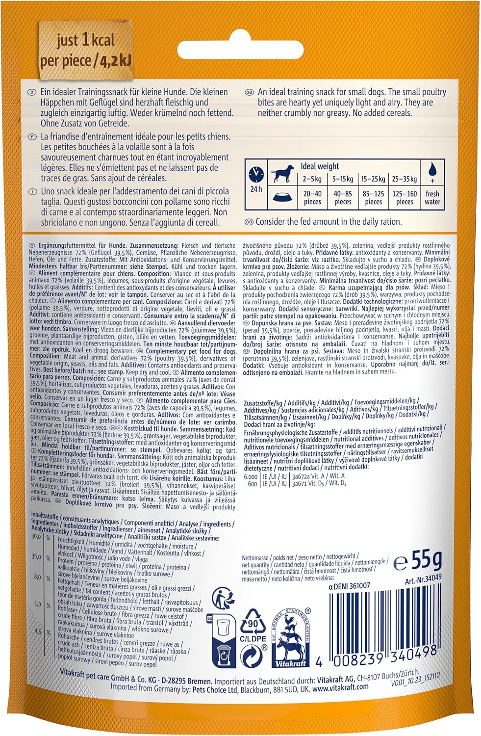 Thumbnail 6 de Vitakraft Boony Bits S – Fleischige Hundeleckerli fürs Training, 6x55g