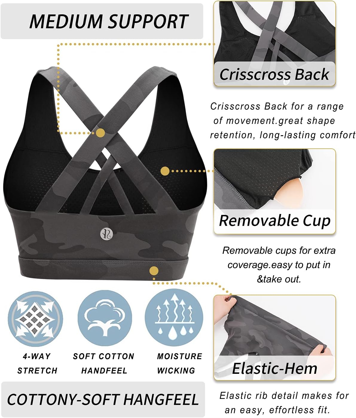 Thumbnail 4 de RUNNING GIRL Sports Bra with Removable Cups