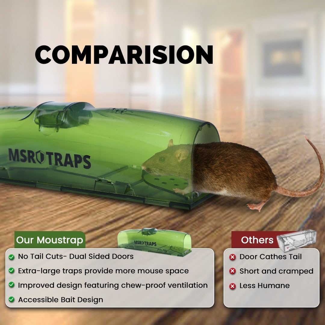 Thumbnail 1 de MSR Humane-Mouse Traps 2 Pack (Extra-Long) – Live Catch & Release, Tail-Safe Dual Doors