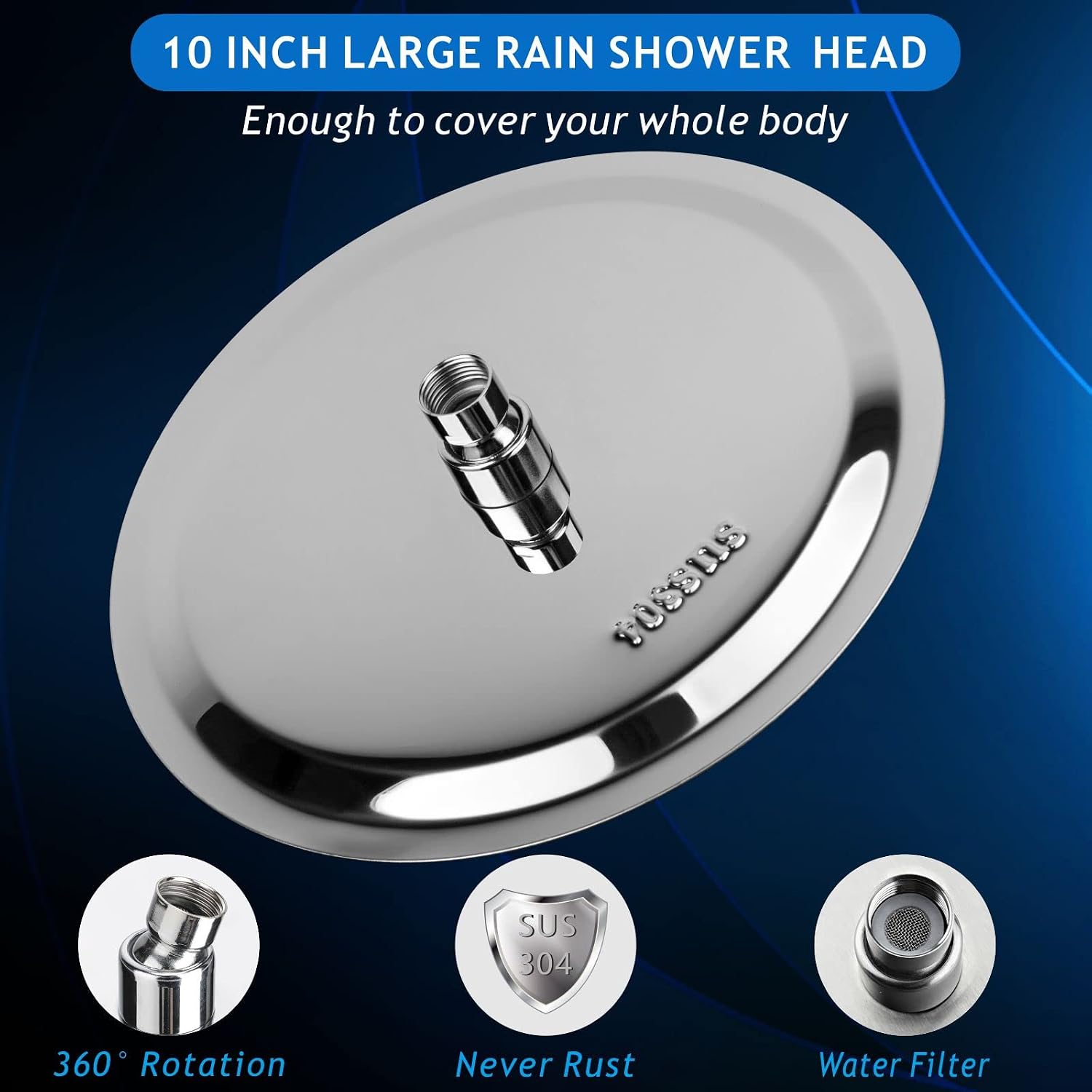 Detalle 2 de Voolan Cabezal de Ducha Lluvia 25 cm