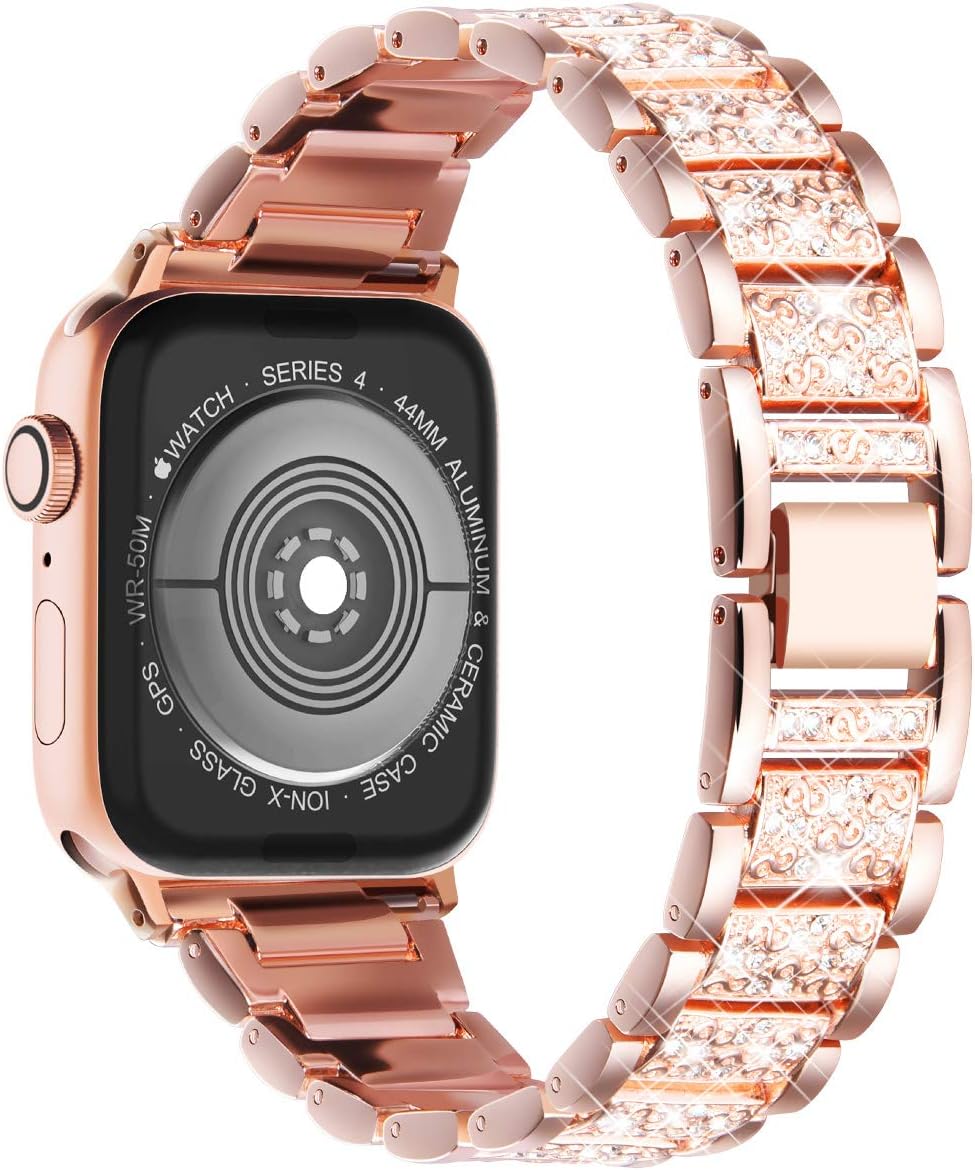 Thumbnail 1 de WINGLE Bling Diamond Rose Gold Apple Watch Band (38–42mm) – Series 11/10 Compatibility