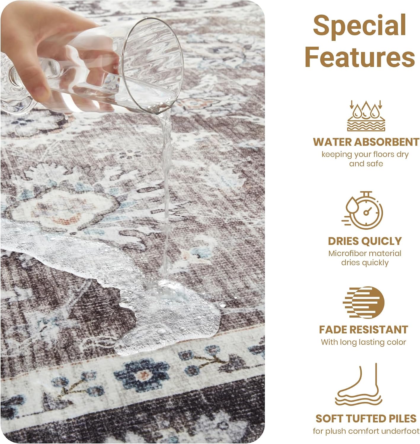 Thumbnail 3 de Aspire Harmony Cashmere Rug 60x110 cm