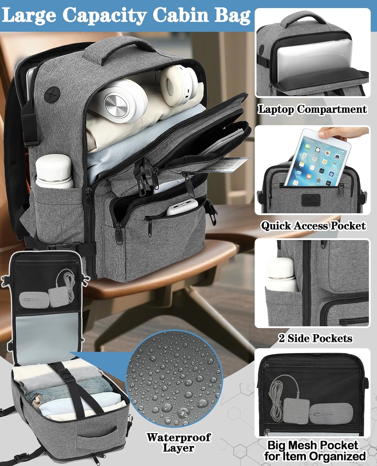 Detalle 2 de LYNXCHER Cabin Bag underseat carry-on backpack
