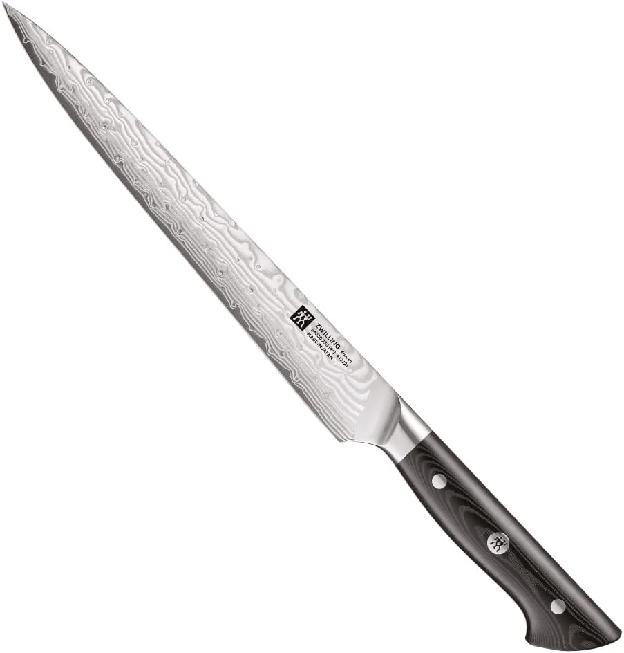 Detalle de ZWILLING カンレン 54030-233 カービングナイフ 230mm 48層ダマスカス・マイカルタハンドル