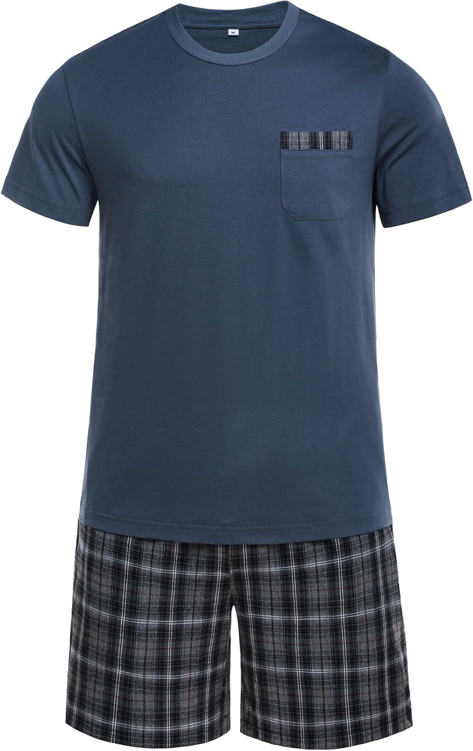 Thumbnail 6 de Winovia Schlafanzug Herren Kurz Pyjama Set aus Baumwolle – Kurzarm, karierte Hose, Brusttasche