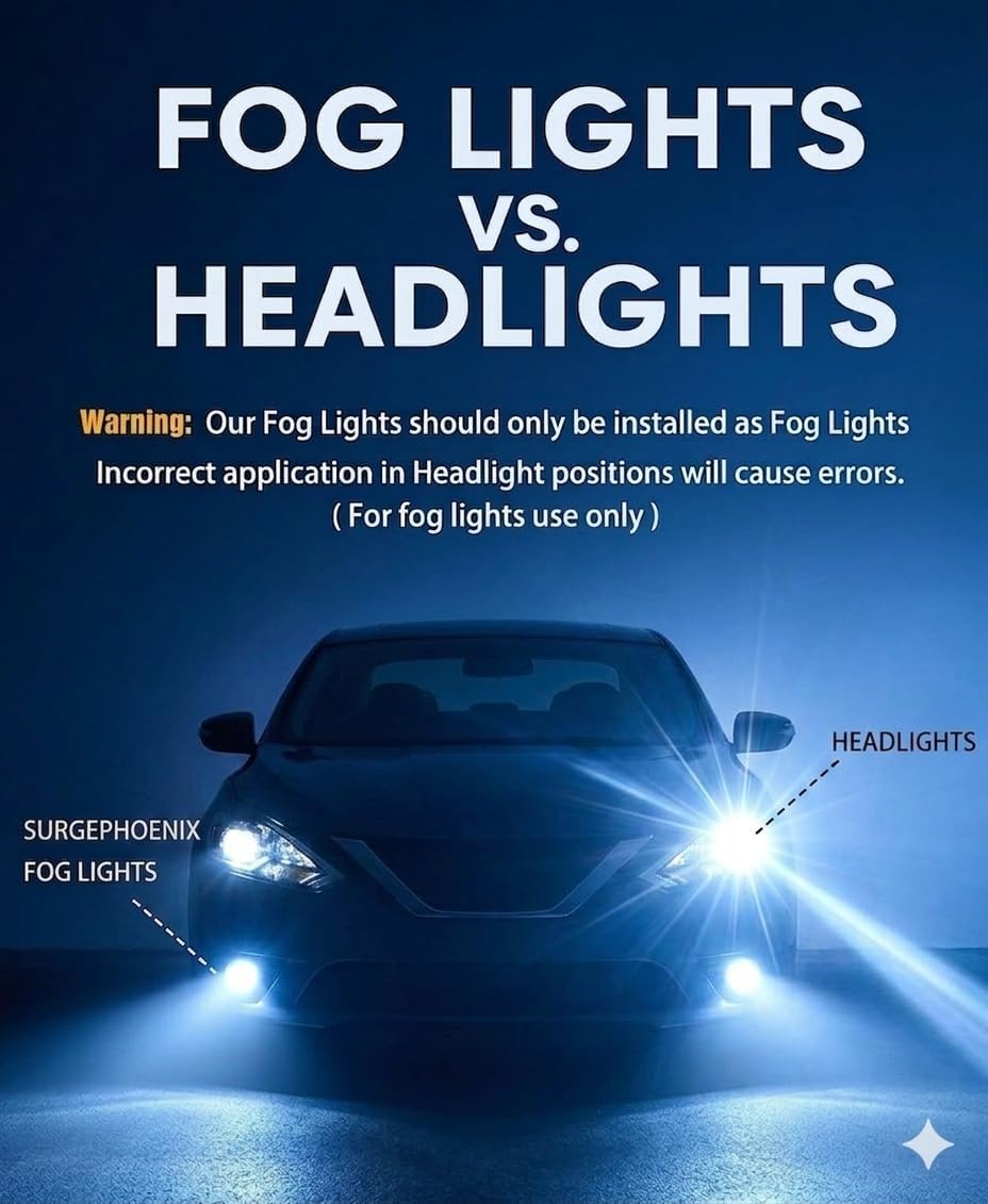 Detalle 2 de Surgephoenix H11 Fog Bulbs 120,000LM combo