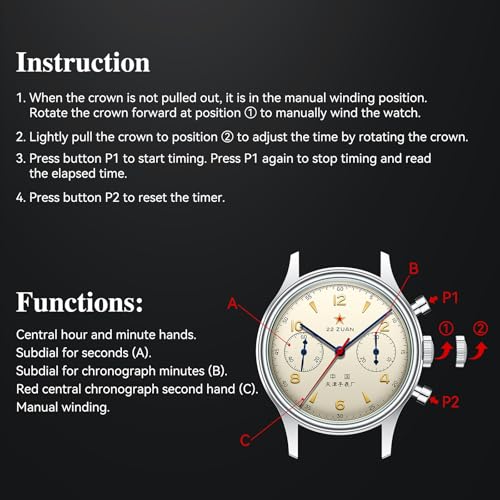 Thumbnail 3 de SEA-GULL 1963 International Edition – ST1901 Manual Winding Aviation Chronograph