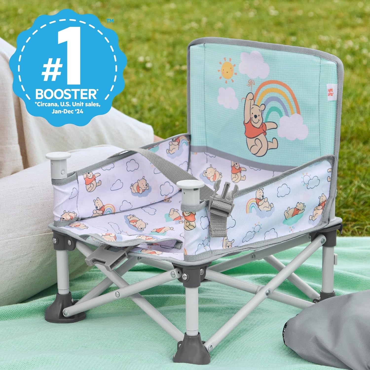 Detalle 2 de Bright Starts Disney Nalle Puh Pop 'N Sit – portabel golvstol med bricka