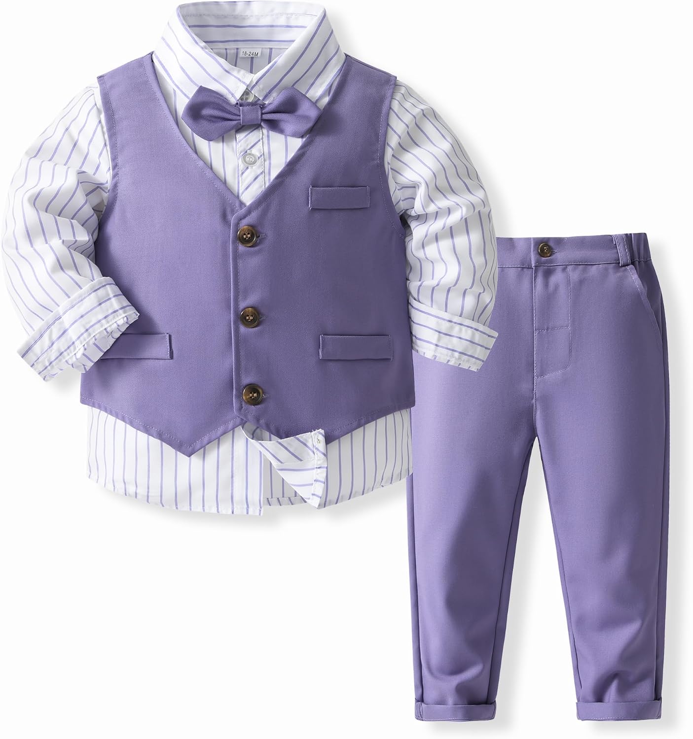 Thumbnail 6 de Boys 3Pcs Casual Suit set with Bowtie
