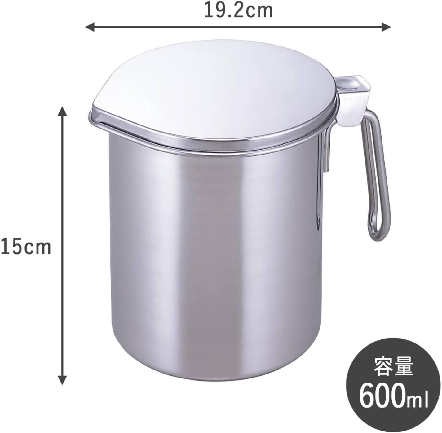 Thumbnail 6 de 下村企販 26304 オイルポット 0.6L 活性炭カートリッジ式・ステンレス製