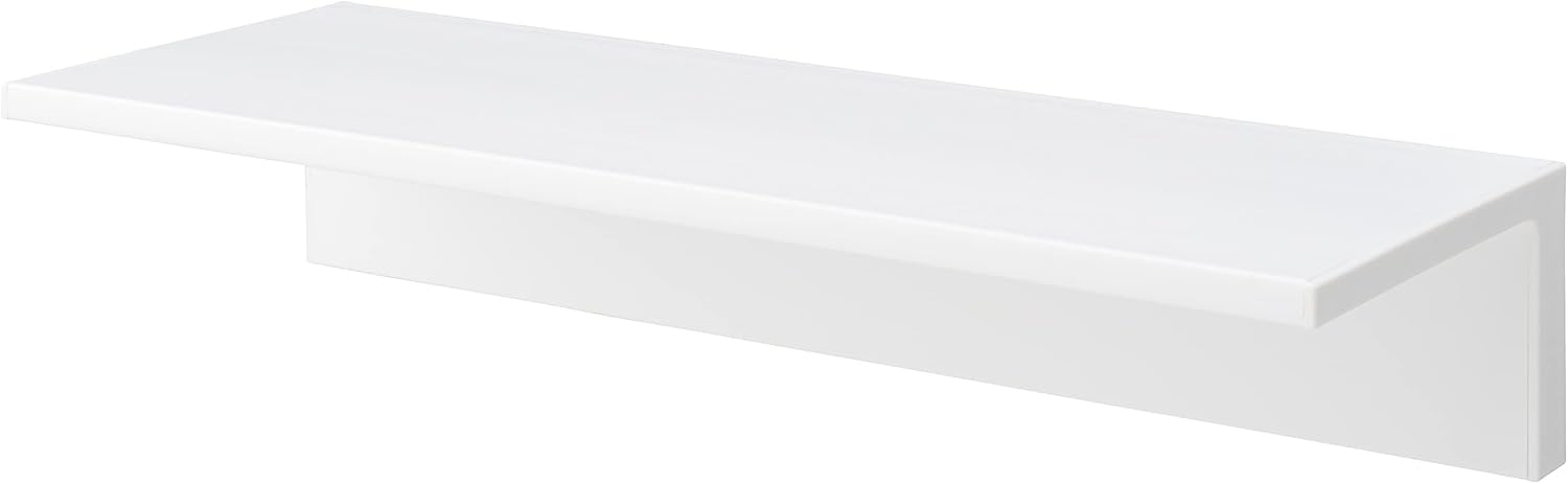 Detalle de レック SOROU ウォールラック 幅390mm 木目調ホワイト 樹脂製・耐荷重2kg