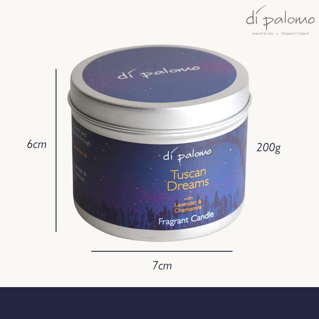 Thumbnail 4 de Di Palomo Tuscan Dreams Tin Candle (200g) – lavender & chamomile scented candle