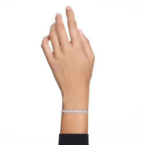 Detalle de Swarovski Bracciale Tennis Angelic, Taglio Round, Piccolo – Bianco, Placcato Rodio