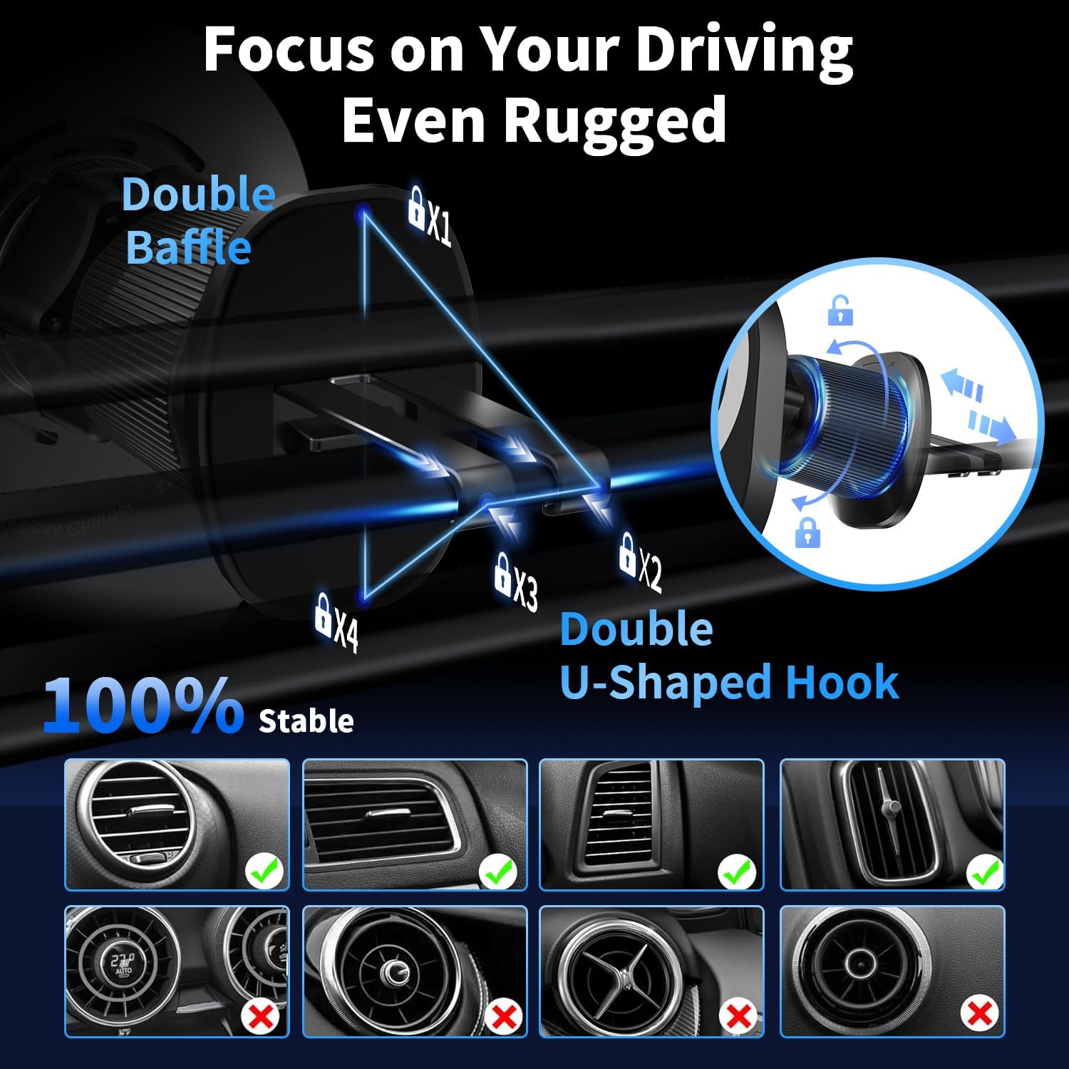 Thumbnail 4 de Mag-safe Car Charger Mount 15W wireless car charger