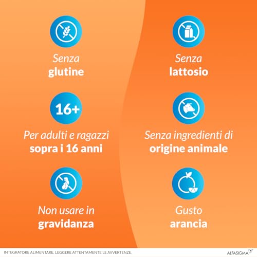 Detalle de Carnidyn Plus: integratore in bustine per energia e concentrazione, gusto arancia