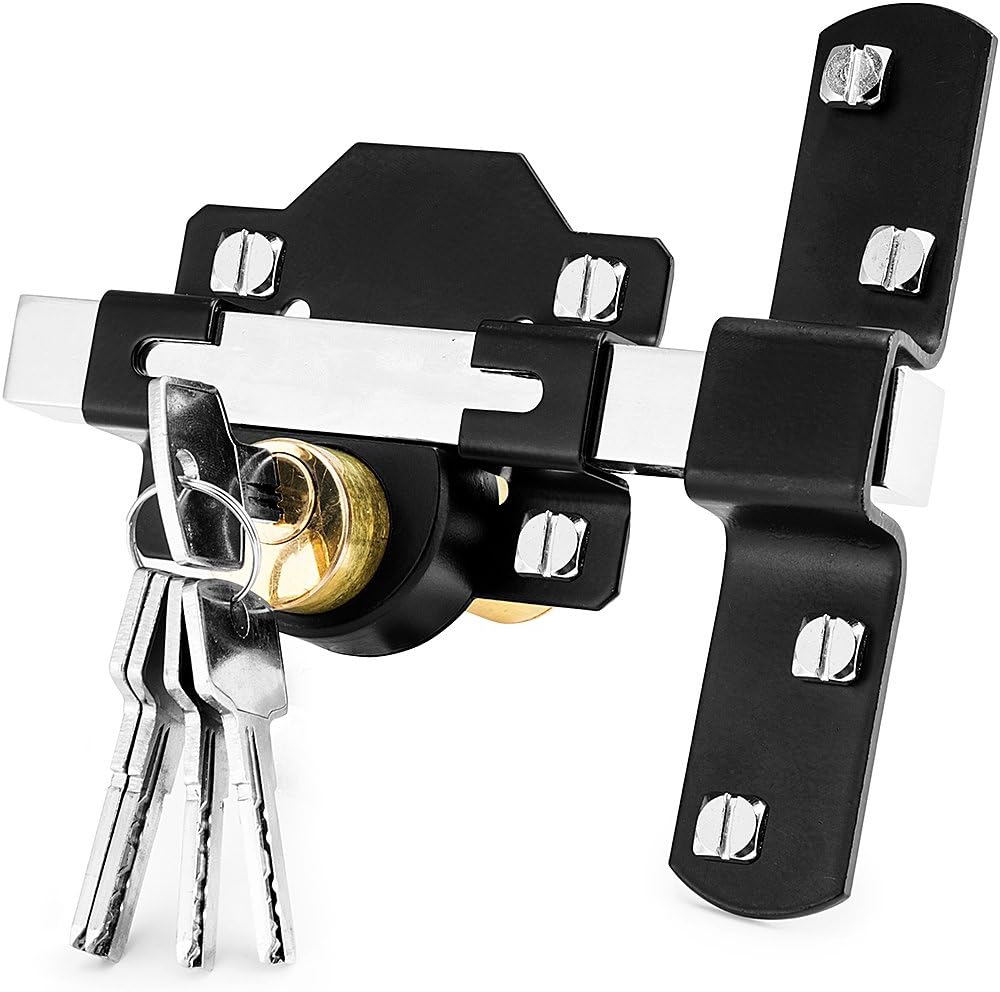 Detalle de Concise Home 70mm Big Double Long Throw Gate Lock with 5 Keys
