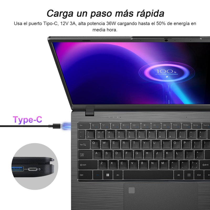 Detalle 2 de Vanwin Intel Celeron N5095 24 GB, 512 GB SSD 15,6"