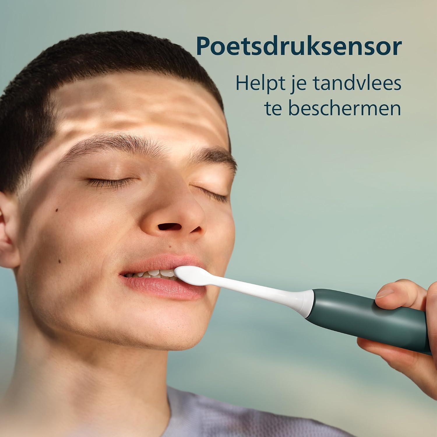 Detalle de Philips Sonicare 4000 Series HX4042/46 sonische tandenborstel, bosgroen