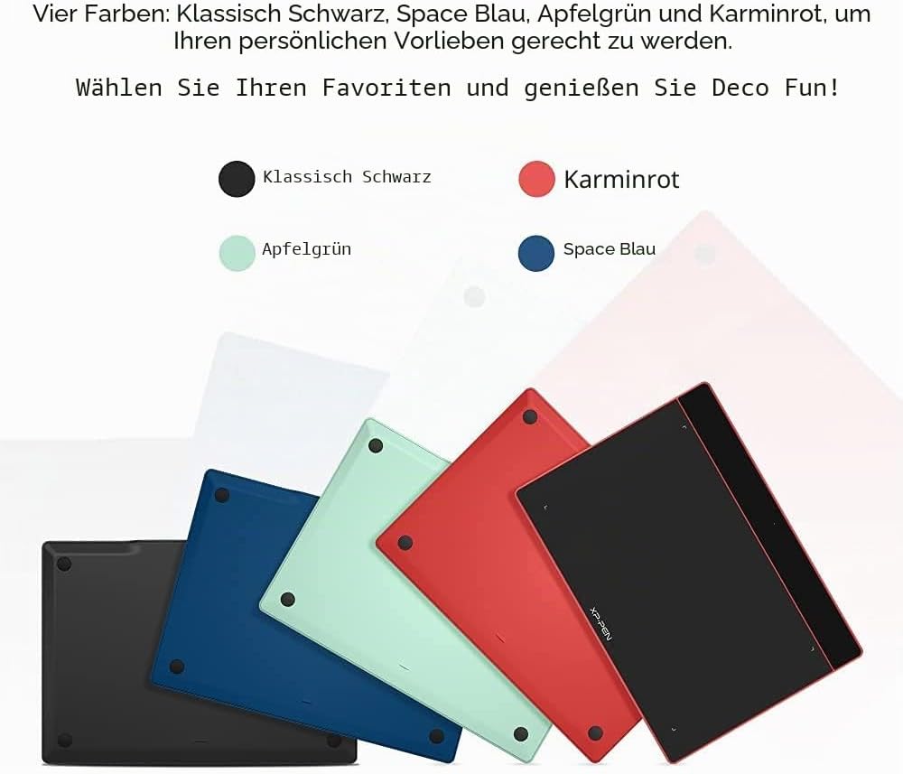 Thumbnail 3 de XP-Pen Deco Fun L Grafiktablett – 25,4 × 15,2 cm, passiver Stift, 8192 Stufen, 60° Neigung, kompatibel mit Mac, Windows, Chrome OS und Android