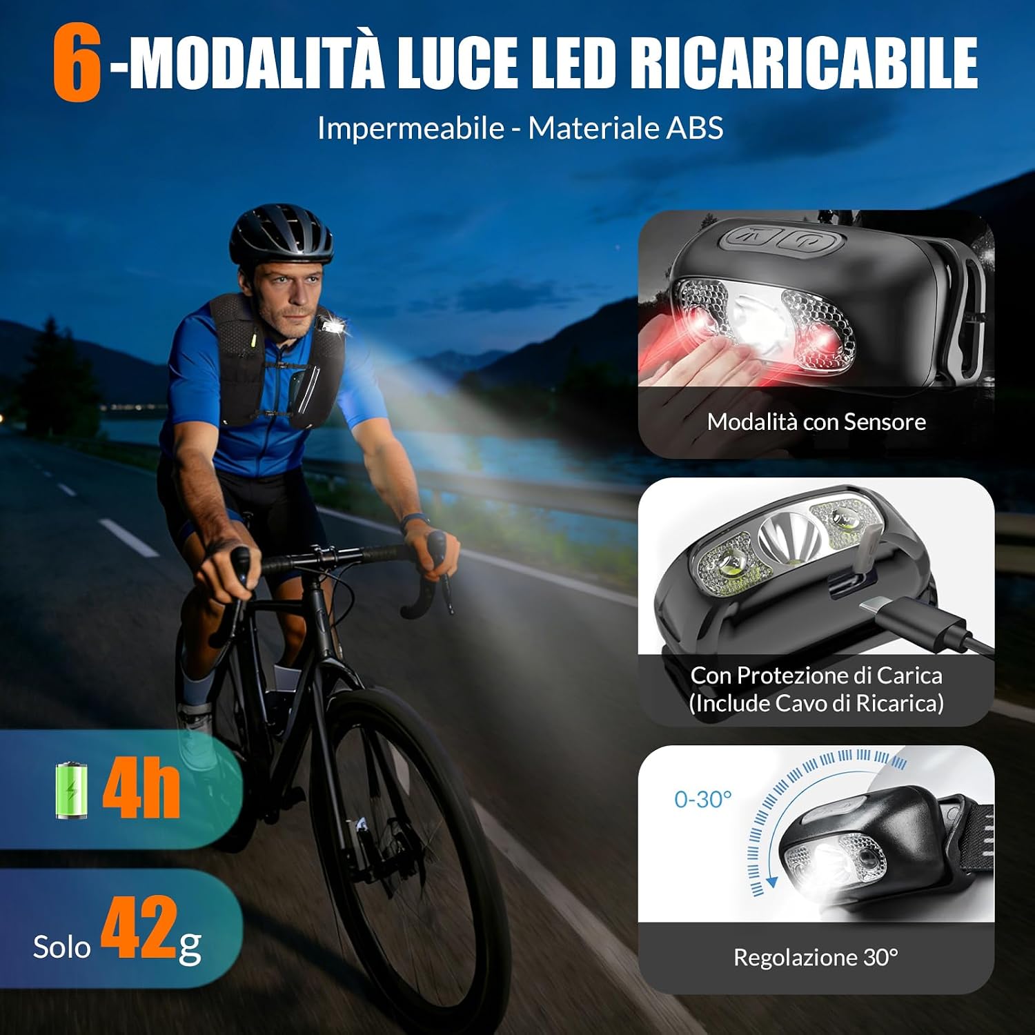 Detalle de ONETOALL Gilet Running: Zaino da Trail con Soft Flask 500 ml e Luce LED, versione unisex 175 g